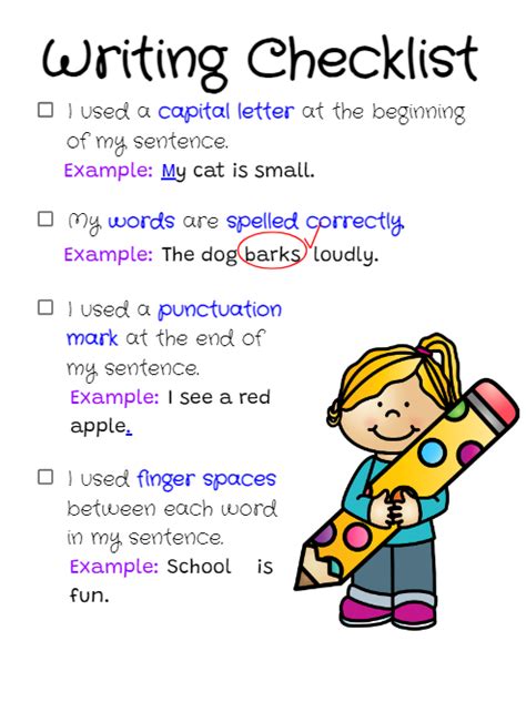 Writing Checklist Chart Made By Teachers
