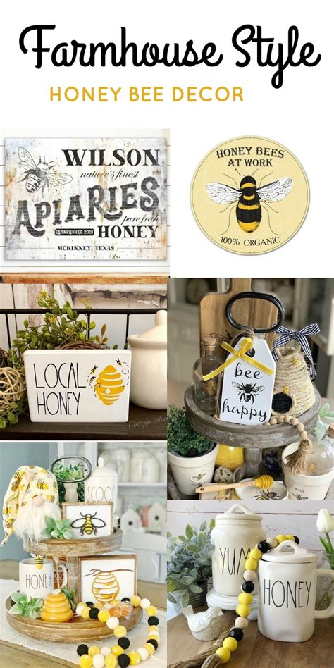 Honey dipper with bee's wax and dried flowers. Brandi Raae: Farmhouse Style Honey Bee Decor