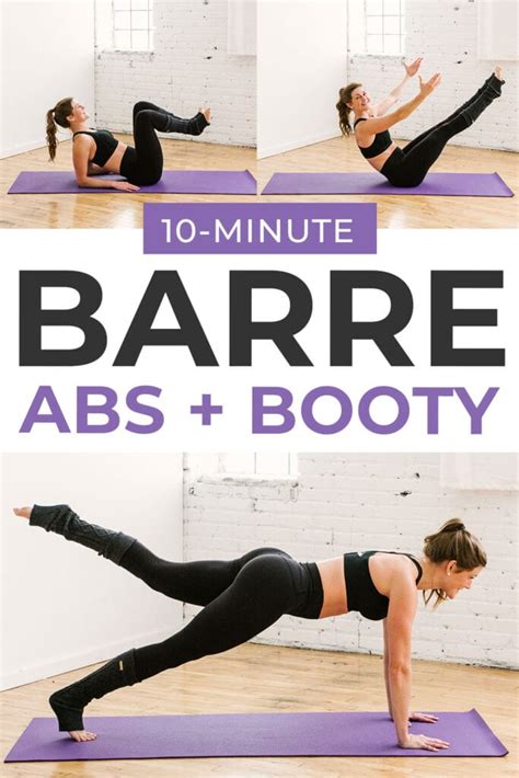 10 minute barre core workout video nourish move love
