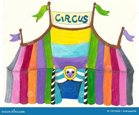 Tenda do circus colorida ilustração stock Ilustração de mostra 12819438
