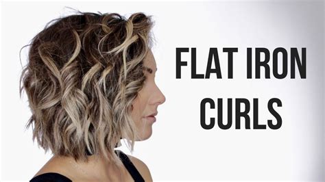 Flat Iron Curls Short Hair Youtube