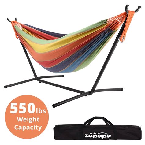 Zupapa Hammock With Stand 2 Person Heavy Duty Portable Hammock With