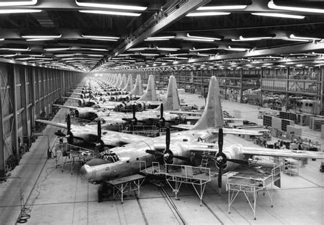 B 32 Dominator Bomber Factory In Fort Worth 1944 Rare Historical Photos