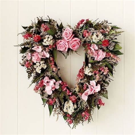 Pink Rose And Heart Wreath Luvocracy Tsofluv Floral Wreath