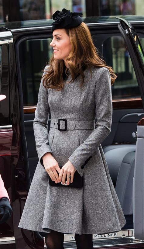 Kate middleton has always had impeccable style, whether she's wearing traditional british hats check out her stellar fashion choices throughout the years. Kate Middleton Gray Coat Dress March 2019 | POPSUGAR ...