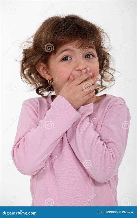 Shocked Little Girl Stock Photo Image Of Humor Blow 35899006