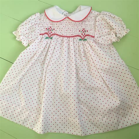Vintage Polly Flinders Baby Dress Size 12 Months Vintage Valentines