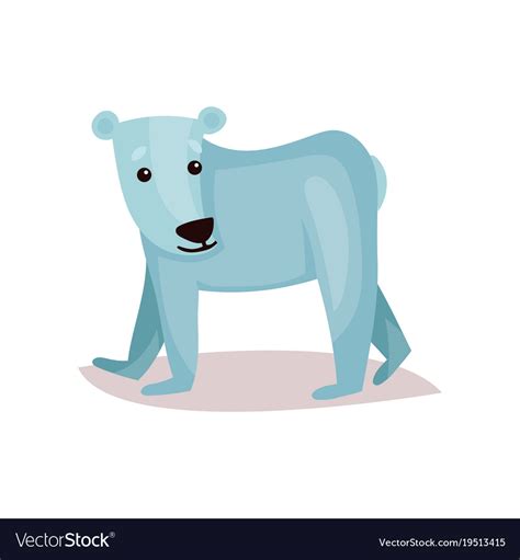 Cute Polar Bear Cub Cartoon Royalty Free Vector Image