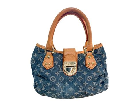 Vintage Louis Vuitton Pleaty Blue Monogram Denim Bag Etsy