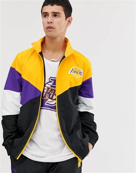 Required fields are marked *. New Era NBA LA Lakers retro colour block track jacket in ...