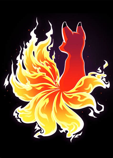 Magical Fire Fox Lover Poster Print By Art Meow Displate Fox