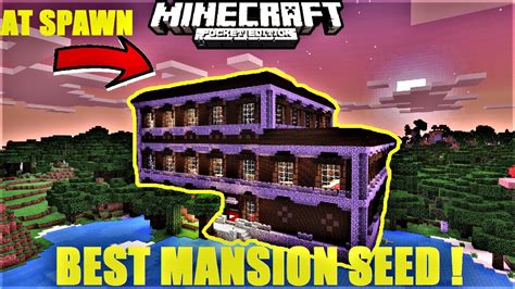 Minecraft Pe Best Mansion At Spawn Seed Ever Diamond Blacksmith