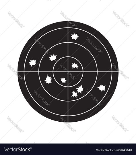 Simple Shooting Target With Bullet Holes Vector Image
