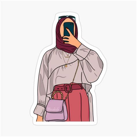 Hijabi Sticker Sticker For Sale By Merakiefa Girl Cartoon Girls