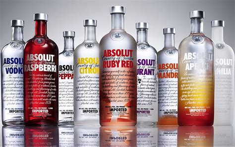 Hd Wallpaper Absolut Vodka Assorted Absolute Bottle Lot Food And