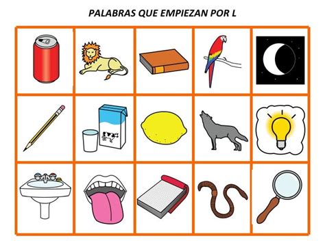Palabras que empiecen con la letra l para recortar - Imagui