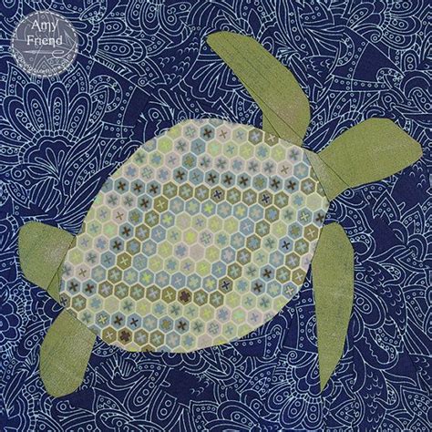 Sea Turtle 10 Paper Pieced Pattern Etsy Paper Piecing Patterns