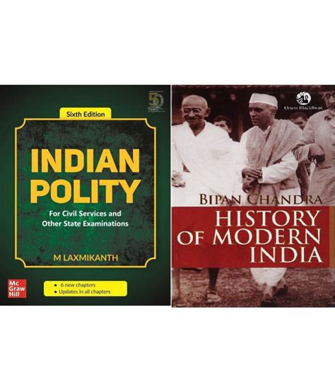 Indian Polity By M Laxmikanth Modern India History Bipin Chandra Paperback M Laxmikanth