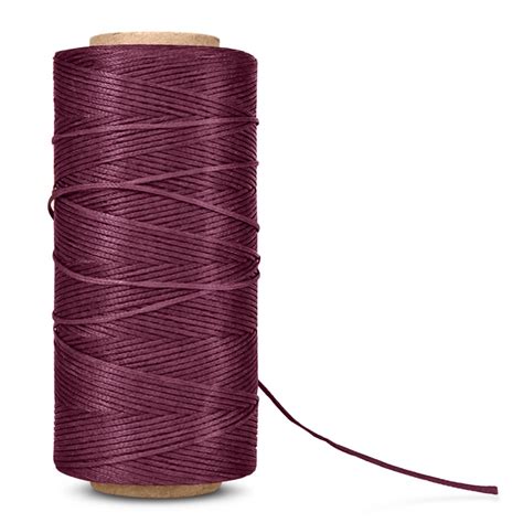 Flat Waxed Thread Purple 284yard 1mm 150d Wax String Cord Sewing Craft Tool Portable For Diy