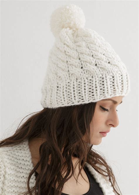An Amazing Chunky Cable Beanie Knit Pattern Through The Stitch