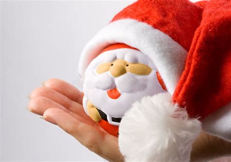 Santa Claus In The Hand Stock Photo Image Of Face December 21479880