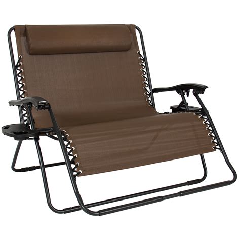 The lightweight aluminum frame is sturdy and easy to set up, and the padded seat with adjustable headrest allows you to kick back in comfort with support for your head or lumbar region. BCP 2-Person Double Wide Zero Gravity Chair w/ Cup Holders 6953882033014 | eBay