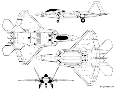 Lockheed Martin F 22 Raptor 2 Plans Aerofred Download Free Model