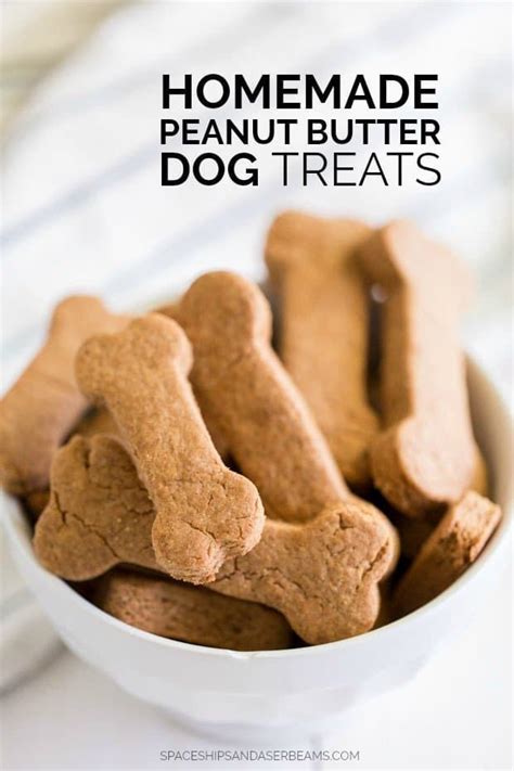 Treat your dogs to one or all of these healthy and homemade dog biscuit recipes. Homemade Peanut Butter Dog Treats Piled in a Bowl | Dog ...