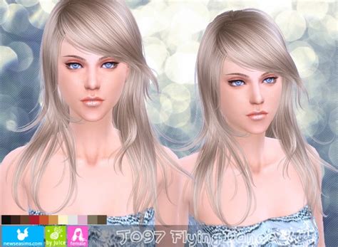 Newsea J097 Flying Dance Modern Hairstyle Sims 4 Hairs