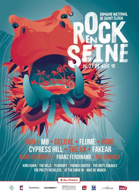 Affiche Rock En Seine 2018 Poster Rock En Seine 2018 Festival Rock