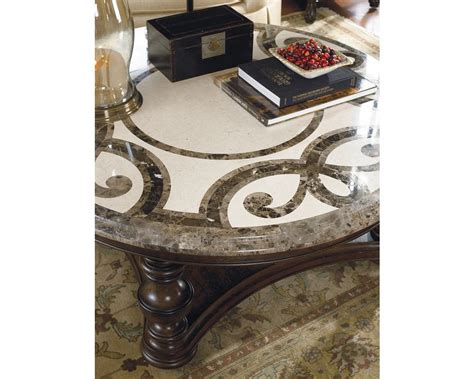 Vintage thomasville coffee table is a beautiful chippendale coffee table. Trebbiano Round Cocktail Table (Stone Top) | Thomasville ...