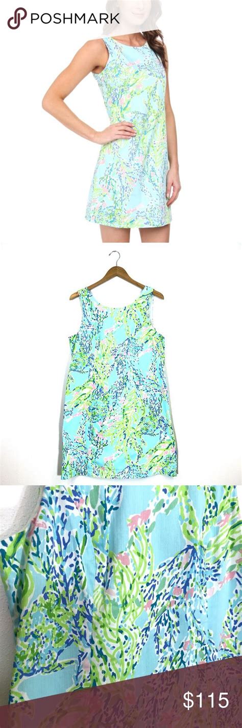 Lilly Pulitzer Sz 14 Cathy Skye Blue Coral Dress Coral Dress Dresses