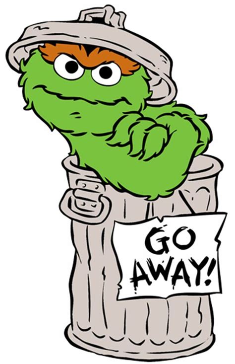 We don't intend to showcase copyright images. Oscar the Grouch Iron On Transfer 5" x 7.75" for LIGHT ...