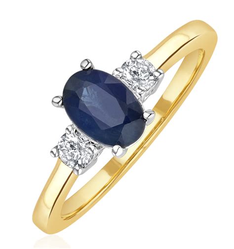 Sapphire 100ct And Diamond 18k Gold Ring