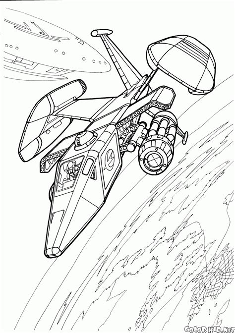 coloring page futuristic vehicles