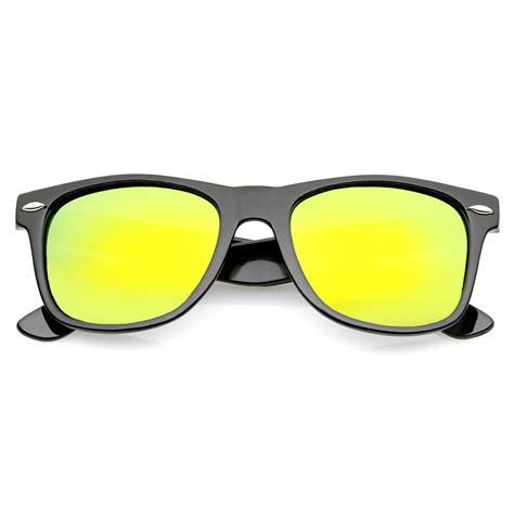 sunglassla retro colored mirror polarized lens square horn rimmed sunglasses ebay