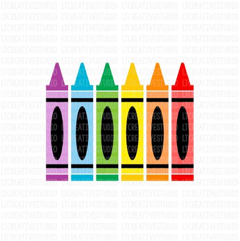 Crayons Svg Crayon Svg School Svg Svg Files Silhouette Etsy