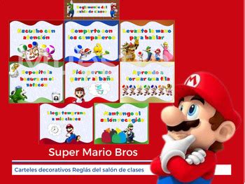 Carteles Reglas Del Sal N Classroom Rules Spanish Super Mario