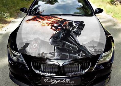 16 Extreme Custom Car Vinyl Graphics Images Checkered Flag Flame