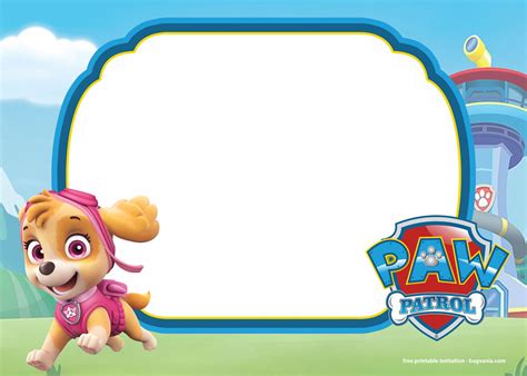 Supercoloring.com is a super fun for all ages: FREE Printable Paw Patrol Invitation Templates - Lookout ...