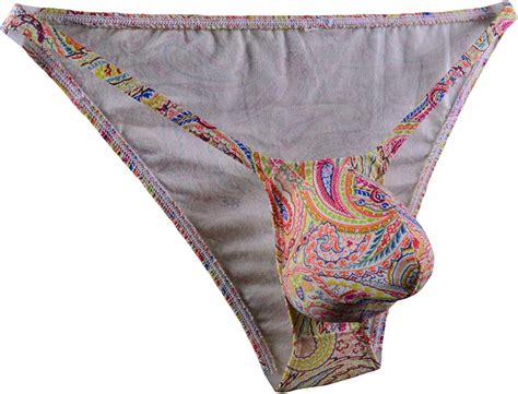Wosese Mens String Tanga Bulge Pouch Bikini Cotton Underwear Wss77 Lxl Fit Waist 34 38