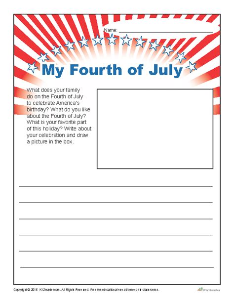 10 4th Of July Worksheets