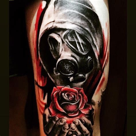 Gas Mask Tattoo From A Perfect Artist In Limassol Cyprus Mr Ghost