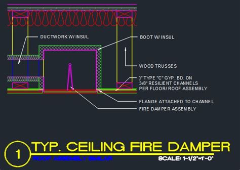 Fire Damper Detail Cad Files Dwg Files Plans And Details