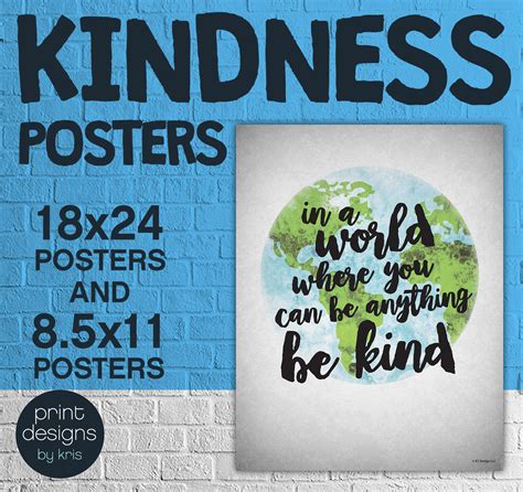 Kindness Posters Classroom Posters Teaching Kindness Classroom Wall