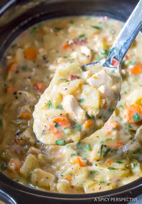 Garlic, oregano and lemon juice give spark to this memorable main dish. Healthy Slow Cooker Chicken Potato Soup - Page 2 of 2 - A ...