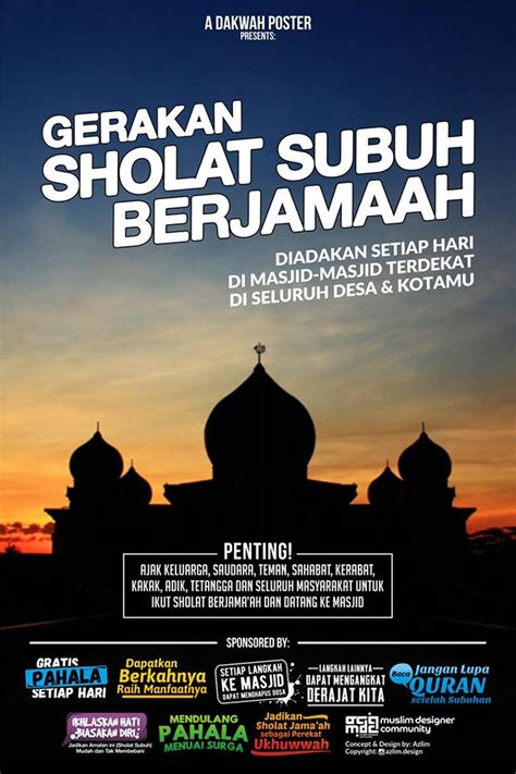 Poster Sunnah Sholat Subuh Berjamaah