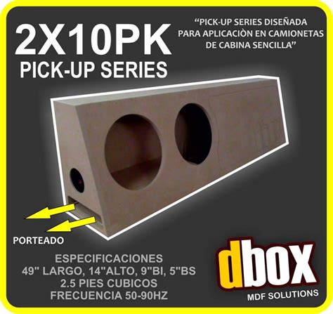 Cajon Dbox 2x10pk Para 2 Woofer 10 Pulgadas Porteado Pick Up - $ 1,199.