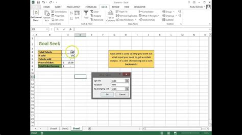 Goal Seek Microsoft Excel Youtube