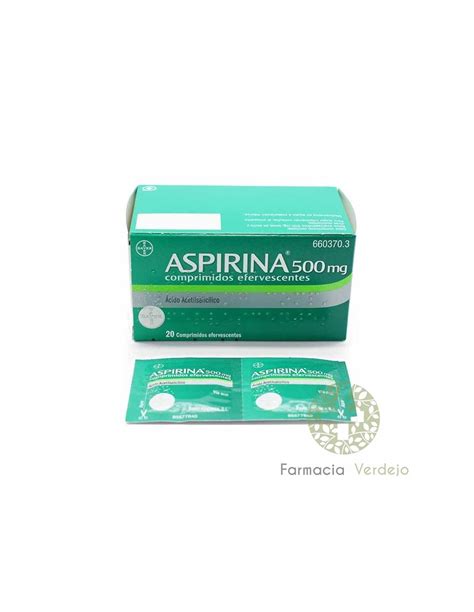 Aspirina 500 Mg 20 Comprimidos Efervescentes Envío 2448h